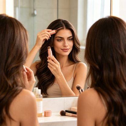 Hair Concealer Powder Stick — Root Touch-Up with Sponge Applicator