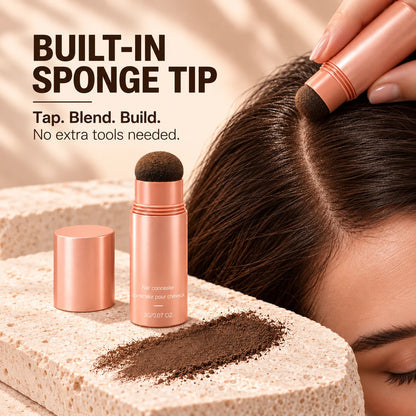 Hair Concealer Powder Stick — Root Touch-Up with Sponge Applicator